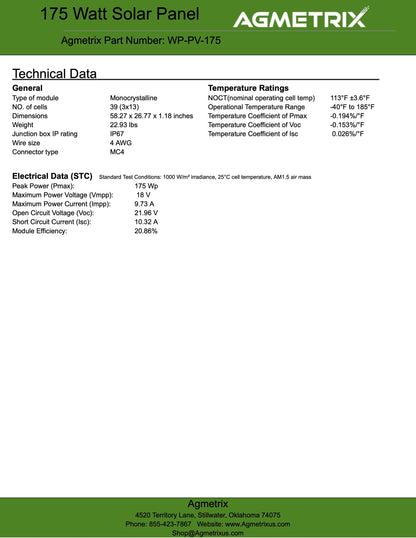175 Watt Solar Panel